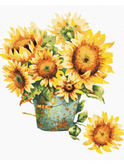 Diamantové maľovanie - KYBLÍK SLNEČNÍC (Rámovanie bez rámu a bez vypnutia plátna, Rozmer 40x50 cm)