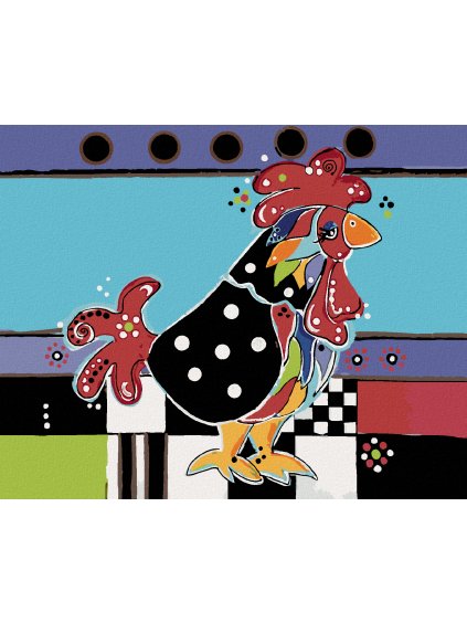 Diamantové maľovanie - KOHÚT (JONNA JAMES) (Rámovanie bez rámu a bez vypnutia plátna, Rozmer 40x50 cm)