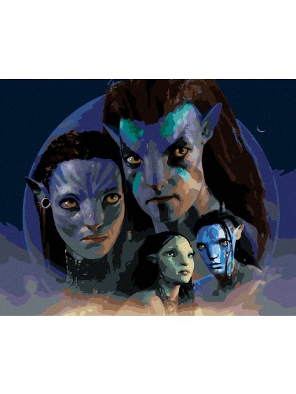 Diamantové maľovanie - ZLOŽENIE PANDORANOV (Avatar) (Rámovanie bez rámu a bez vypnutia plátna, Rozmer 40x50 cm)