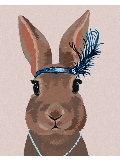 Diamantové maľovanie - ZAJAČIK (MYROSLAVA VOLOSCHUK) (Rámovanie bez rámu a bez vypnutia plátna, Rozmer 40x50 cm)