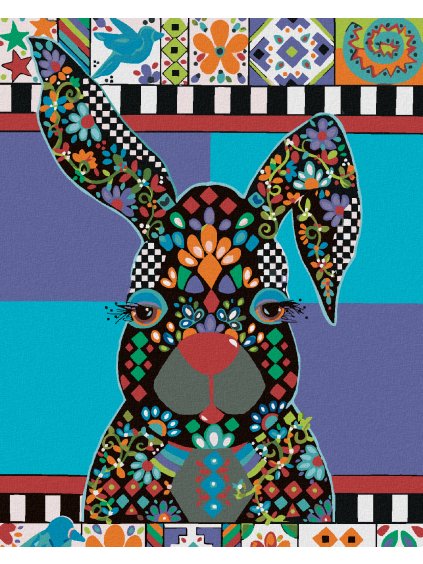 Diamantové maľovanie - KRÁLIK 2 (JONNA JAMES) (Rámovanie bez rámu a bez vypnutia plátna, Rozmer 40x50 cm)