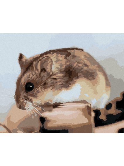 Diamantové maľovanie - ŠKREČOK NA DREVE (Rámovanie bez rámu a bez vypnutia plátna, Rozmer 40x50 cm)