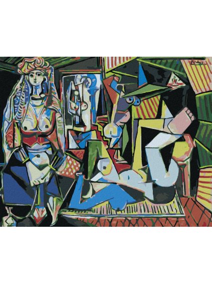 Diamantové maľovanie - KUBISTICKÉ ŽENY (Rámovanie bez rámu a bez vypnutia plátna, Rozmer 40x50 cm)