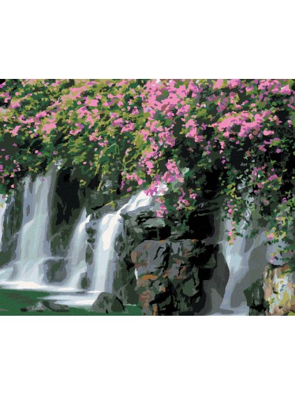 Diamantové maľovanie - KVETY NAD SPLAVOM (DENNIS FRATES) (Rámovanie bez rámu a bez vypnutia plátna, Rozmer 40x50 cm)