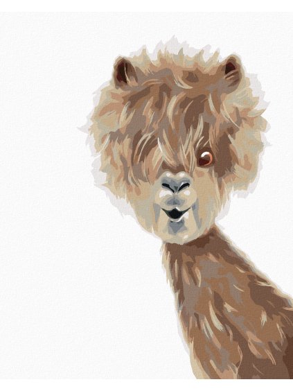 Diamantové maľovanie - LAMA (Rámovanie bez rámu a bez vypnutia plátna, Rozmer 40x50 cm)