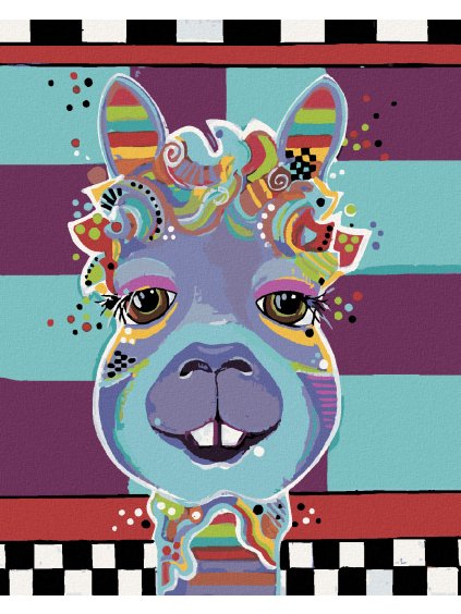 Diamantové maľovanie - LAMA (JONNA JAMES) (Rámovanie bez rámu a bez vypnutia plátna, Rozmer 40x50 cm)