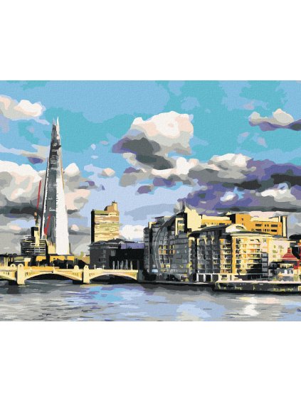 Diamantové maľovanie - LONDÝN NA DLANI (Rámovanie bez rámu a bez vypnutia plátna, Rozmer 40x50 cm)
