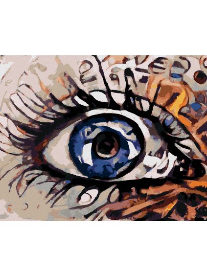 Diamantové maľovanie - MAGICKÉ OKO (Rámovanie bez rámu a bez vypnutia plátna, Rozmer 40x50 cm)