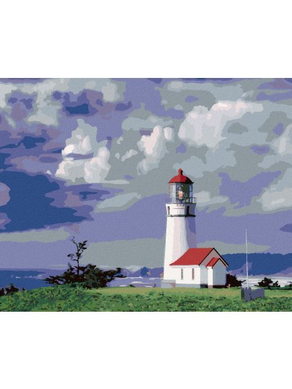 Diamantové maľovanie - MAJÁK NA POBREŽÍ (DENNIS FRATES) (Rámovanie bez rámu a bez vypnutia plátna, Rozmer 40x50 cm)