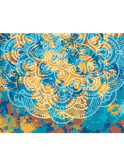Diamantové maľovanie - MANDALA PLNÁ FARIEB (Rámovanie bez rámu a bez vypnutia plátna, Rozmer 40x50 cm)