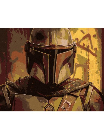 Diamantové maľovanie - MANDALORIAN II (Rámovanie bez rámu a bez vypnutia plátna, Rozmer 40x50 cm)