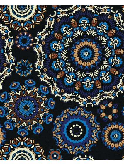 Diamantové maľovanie - MODRÉ MANDALY (Rámovanie bez rámu a bez vypnutia plátna, Rozmer 40x50 cm)