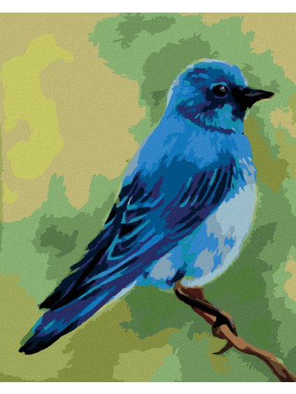 Diamantové maľovanie - MODRÝ VTÁČIK 2 (MYROSLAVA VOLOSCHUK) (Rámovanie bez rámu a bez vypnutia plátna, Rozmer 40x50 cm)