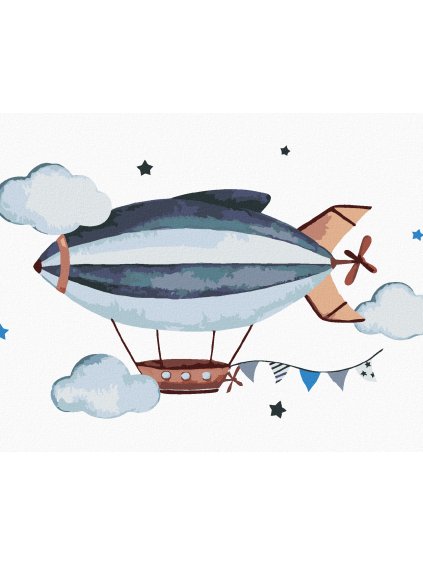 Diamantové maľovanie - VZDUCHOLOĎ (Rámovanie bez rámu a bez vypnutia plátna, Rozmer 40x50 cm)