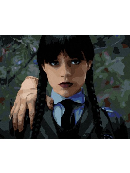 Diamantové maľovanie - WEDNESDAYA VEC (Rámovanie bez rámu a bez vypnutia plátna, Rozmer 40x50 cm)