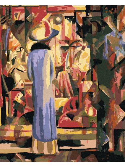 Diamantové maľovanie - VEĽKÝ SVETLÝ VÝKLAD (AUGUST MACKE) (Rámovanie bez rámu a bez vypnutia plátna, Rozmer 40x50 cm)