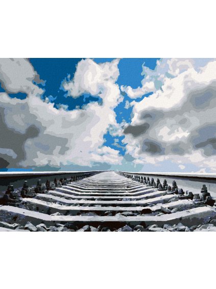 Diamantové maľovanie - ŽELEZNICA (Rámovanie bez rámu a bez vypnutia plátna, Rozmer 40x50 cm)