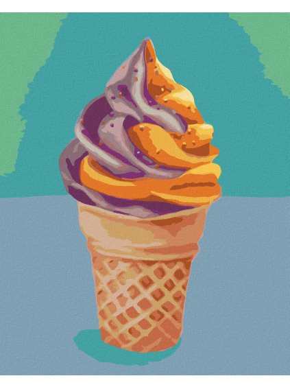 Diamantové maľovanie - ZMRZLINA 2 (MYROSLAVA VOLOSCHUK) (Rámovanie bez rámu a bez vypnutia plátna, Rozmer 40x50 cm)