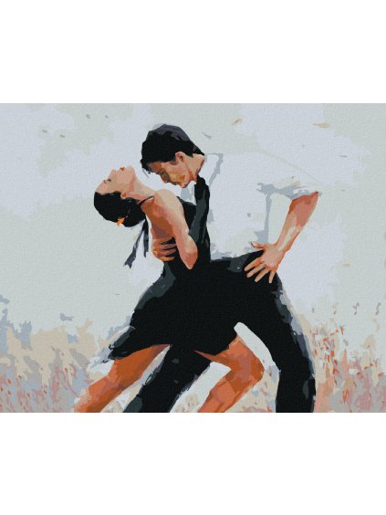 Diamantové maľovanie - TANEČNÍCI TANCUJÚCE TANGO (Rámovanie bez rámu a bez vypnutia plátna, Rozmer 40x50 cm)