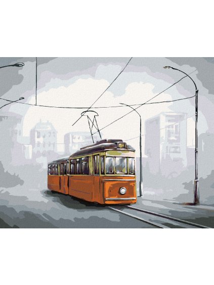 Diamantové maľovanie - ELEKTRIČKA (Rámovanie bez rámu a bez vypnutia plátna, Rozmer 40x50 cm)