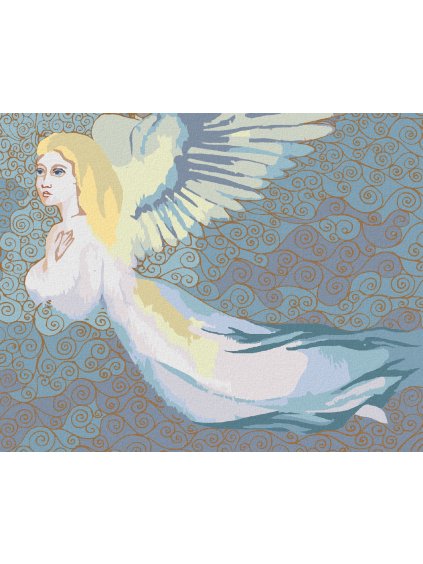 Diamantové maľovanie - VIANOČNÝ ANJEL IX (Rámovanie bez rámu a bez vypnutia plátna, Rozmer 40x50 cm)