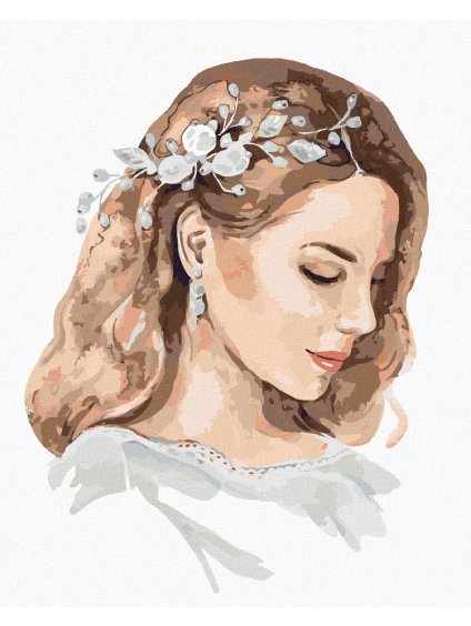 Diamantové maľovanie - NEVESTA (Rámovanie bez rámu a bez vypnutia plátna, Rozmer 40x50 cm)
