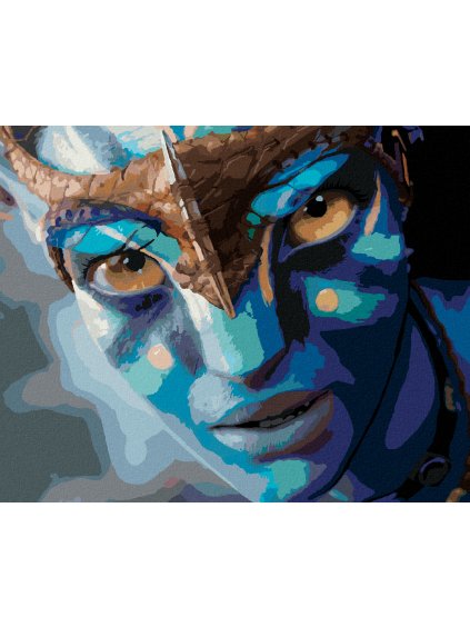 Diamantové maľovanie - NEYTIRI PORTRÉT (Avatar) (Rámovanie bez rámu a bez vypnutia plátna, Rozmer 40x50 cm)