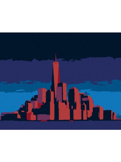 Diamantové maľovanie - ŽIARIACI MANHATTAN V NEW YORKU (Rámovanie bez rámu a bez vypnutia plátna, Rozmer 40x50 cm)