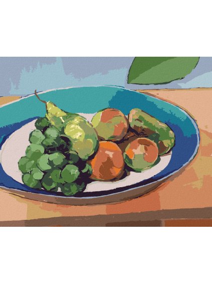 Diamantové maľovanie - OVOCIE NA STOLE (Rámovanie bez rámu a bez vypnutia plátna, Rozmer 40x50 cm)