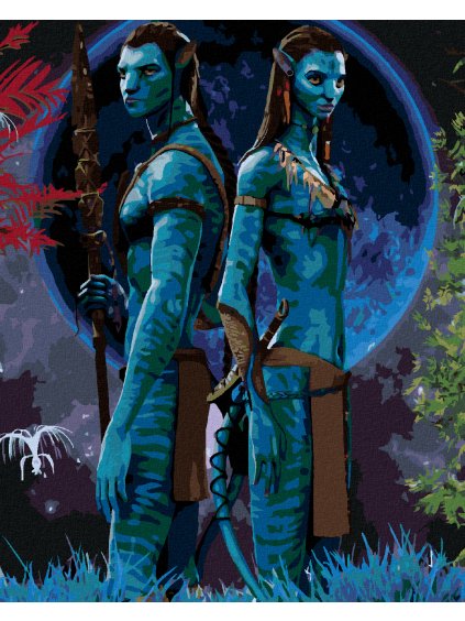 Diamantové maľovanie - POSTOJ PANDORANOV (Avatar) (Rámovanie bez rámu a bez vypnutia plátna, Rozmer 40x50 cm)