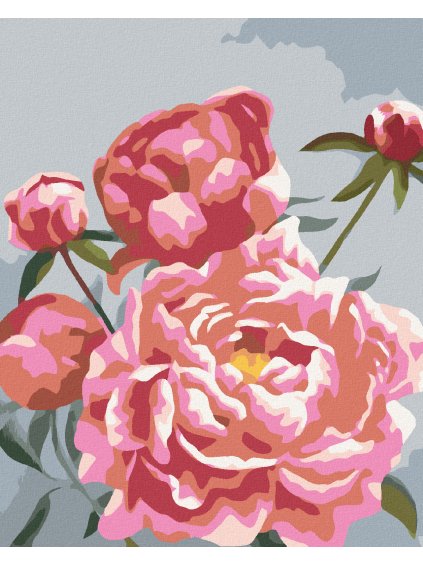 Diamantové maľovanie - PIVÓNIE 4 (MYROSLAVA VOLOSCHUK) (Rámovanie bez rámu a bez vypnutia plátna, Rozmer 40x50 cm)