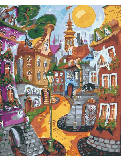 Diamantové maľovanie - DIVOKÁ ULICA (Rámovanie bez rámu a bez vypnutia plátna, Rozmer 40x50 cm)