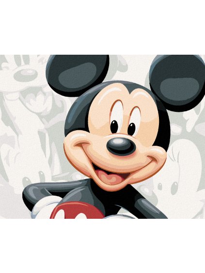 Diamantové maľovanie - PLAGÁT MICKEY MOUSE (Rámovanie bez rámu a bez vypnutia plátna, Rozmer 40x50 cm)