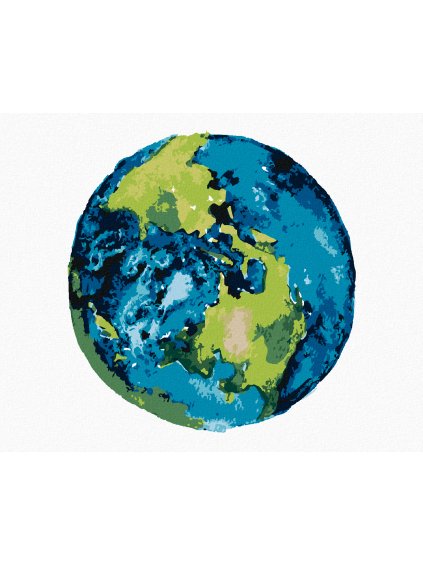 Diamantové maľovanie - PLANÉTA ZEM (Rámovanie bez rámu a bez vypnutia plátna, Rozmer 40x50 cm)