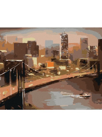 Diamantové maľovanie - POHĽAD NA NEW YORK (Rámovanie bez rámu a bez vypnutia plátna, Rozmer 40x50 cm)