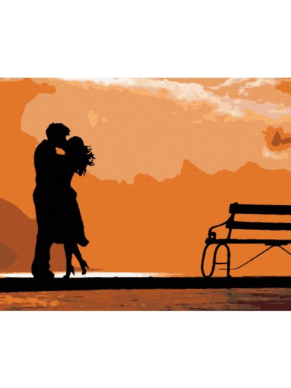 Diamantové maľovanie - BOZK PRI ZÁPADE SLNKA (Rámovanie bez rámu a bez vypnutia plátna, Rozmer 40x50 cm)