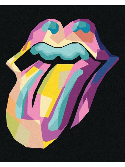 Diamantové maľovanie - POP-ART IKONA ROLLING STONES (Rámovanie bez rámu a bez vypnutia plátna, Rozmer 40x50 cm)