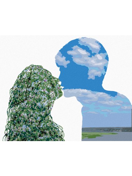 Diamantové maľovanie - PREPOJENIE (Rámovanie bez rámu a bez vypnutia plátna, Rozmer 40x50 cm)