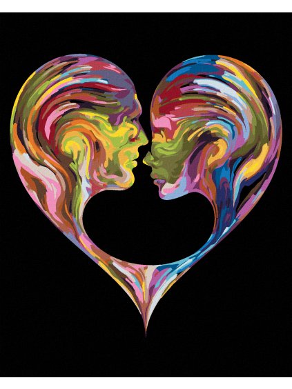 Diamantové maľovanie - ROMANTICKÉ SRDCE (Rámovanie bez rámu a bez vypnutia plátna, Rozmer 40x50 cm)