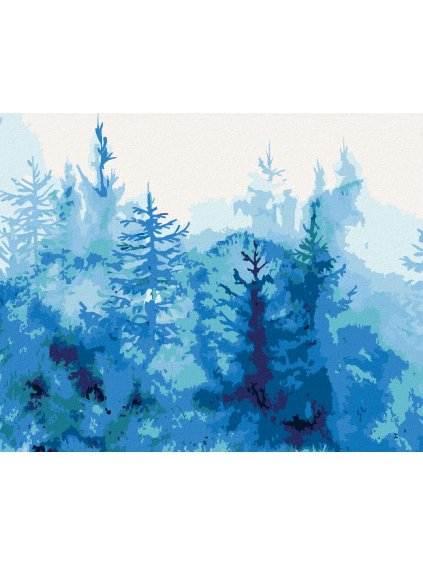 Diamantové maľovanie - RUSKÝ LES (Rámovanie bez rámu a bez vypnutia plátna, Rozmer 40x50 cm)