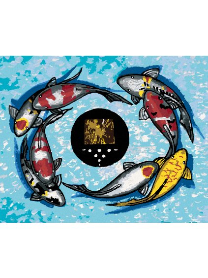 Diamantové maľovanie - RYBÍ KRUH (Rámovanie bez rámu a bez vypnutia plátna, Rozmer 40x50 cm)