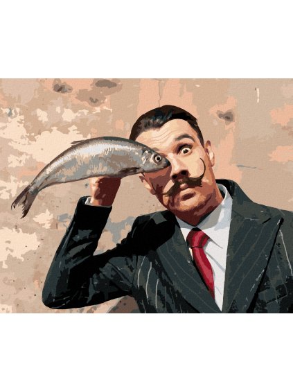 Diamantové maľovanie - RYBIE OČI (Rámovanie bez rámu a bez vypnutia plátna, Rozmer 40x50 cm)