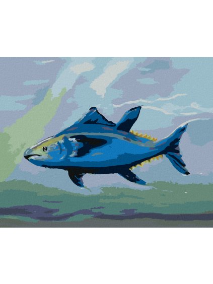 Diamantové maľovanie - RYBY - TUNIAK (Rámovanie bez rámu a bez vypnutia plátna, Rozmer 40x50 cm)