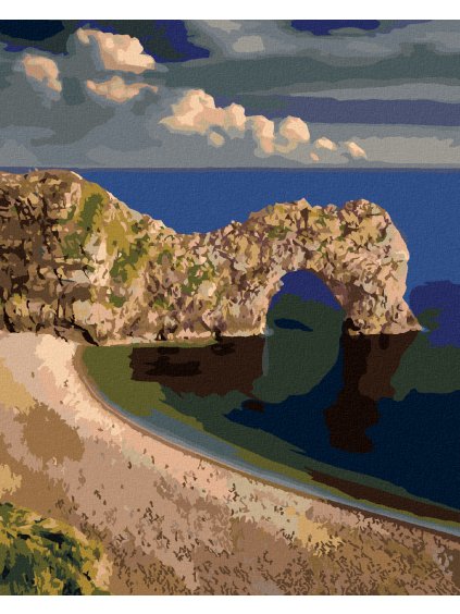 Diamantové maľovanie - SKALY NA POBREŽÍ (DENNIS FRATES) (Rámovanie bez rámu a bez vypnutia plátna, Rozmer 40x50 cm)