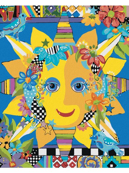 Diamantové maľovanie - SLNKO 3 (JONNA JAMES) (Rámovanie bez rámu a bez vypnutia plátna, Rozmer 40x50 cm)