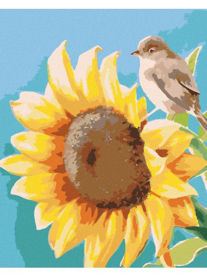 Diamantové maľovanie - SLNEČNICA (MYROSLAVA VOLOSCHUK) (Rámovanie bez rámu a bez vypnutia plátna, Rozmer 40x50 cm)