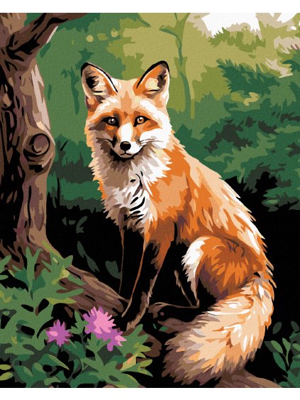 Diamantové maľovanie - LÍŠKA (Rámovanie bez rámu a bez vypnutia plátna, Rozmer 40x50 cm)