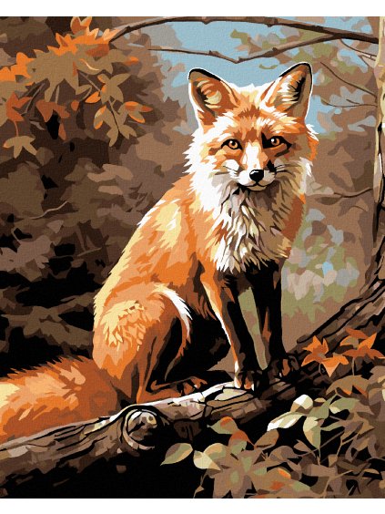 Diamantové maľovanie - LÍŠKA 2 (Rámovanie bez rámu a bez vypnutia plátna, Rozmer 40x50 cm)
