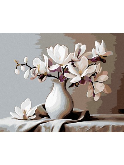 Diamantové maľovanie - MAGNÓLIE 5 (Rámovanie bez rámu a bez vypnutia plátna, Rozmer 40x50 cm)