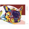 Diamantové maľovanie - FAREBNÝ BULDOČEK (Rámovanie bez rámu a bez vypnutia plátna, Rozmer 40x50 cm)